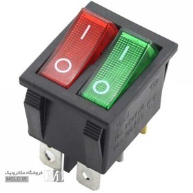 تصویر کلید راکر دو پل قرمز و سبز 