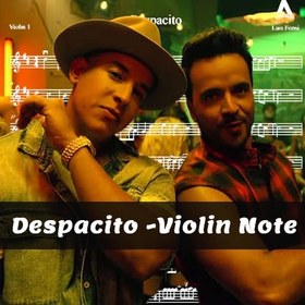 تصویر نت ویالن آهنگ Despacito 