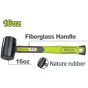 تصویر چکش پلاستیکی 450 گرمی دسته فایبر دایلو مدل DTHM7302 