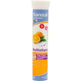 تصویر قرص جوشان مولتی ویتامین هانسال 20 عدد Hansal Multivitamin 20 Effervescent Tablets