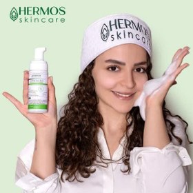 تصویر فوم پاک کننده چای سبز و ویتامین سی هرموس Hermos green tea and vitamin C cleansing foam