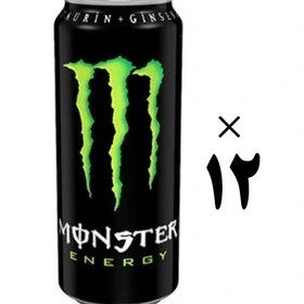 تصویر نوشیدنی انرژی زا مانستر مشکی 500 میل باکس ۱۲ عددی monster ا monster 