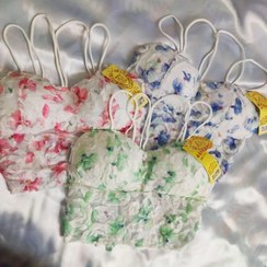 تصویر کراپ تاپ فانتزی طرح گل برجسته 