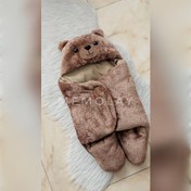 تصویر قنداق فرنگی خرسی خز شکلاتی 