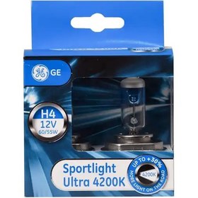 تصویر لامپ خودرو جنرال الکتریک مدل Sportlight Ultra 4200K کد H4 بسته 2 عددی 