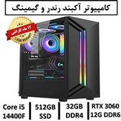 تصویر کامپیوتر آکبند گیمینگ و رندر نسل چهاردهم+گارانتی یکساله intel Core i5 14400 | 32GB RAM DDR4 | 512GB SSD | GPU NVIDIA GEFORCE RTX 3060 12GB DDR6 