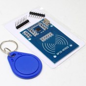 تصویر ماژول RFID RC522 با قابلیت خواندن و نوشتن فرکانس ۱۳.۵۶ مگاهرتز 
