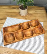 تصویر مزه خوری چوبی روستیک 