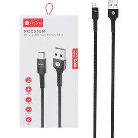 تصویر کابل تبدیل USB به microUSB پرووان مدل PCC335M طول 1 متر 