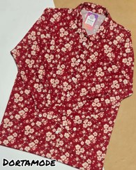 تصویر شومیز گلدار طرح نیلوفر 