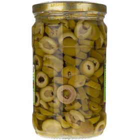 تصویر زیتون شور ورقه شده آرشیا مقدار 660 گرم Arshia Sliced Salty Olive 660gr