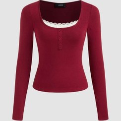 تصویر کراپ دکمه ای با زیری سفید گیپور 