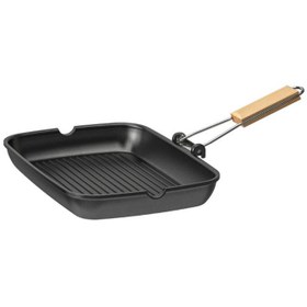 تصویر تابه گریل ایکیا مدل 550 سایز 35 - مشکی مات 