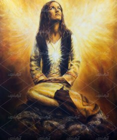 تصویر عکس با کیفیت دختر با جلوه گرافیکی نورانی 