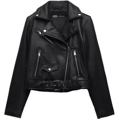 تصویر کت کوتاه چرم مدل FAUX LEATHER BIKER از برند ZARA 