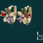 تصویر گوشواره گل مولتی کالر ژوپینگ 