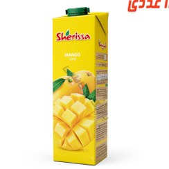 تصویر آبمیوه پاکتی شریسا 1 لیتری با طعم انبه - باکس 12 عددی Sherissa 1 liter mango juice packet - box of 12