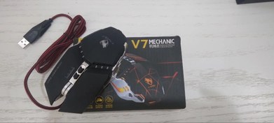 تصویر ماوس گیمینگ تی ولف مدل v7 موس بازی twolf نوری v7 Mouse gaming silent 6d v7 t-wolf