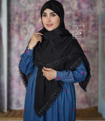 تصویر روسری مشکی تور پلیسه جدید 
