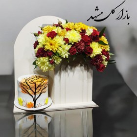 تصویر باکس گل و کیک تم پاییزه 