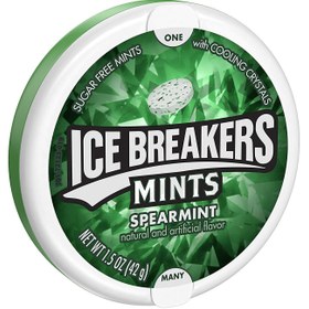 تصویر خوشبو کننده دهان بدون قند آیس بریکرز با طعم نعنا خنک ice breakers ا ice breakers ice breakers