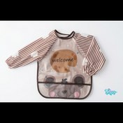 تصویر پیشبند آستین دار مخمل ضد آب طرح موش بازیگوش 