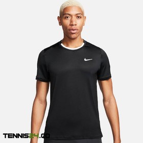 تصویر تی شرت تنیس مردانه نایک NikeCourt Advantage Dri-FIT- مشکی 