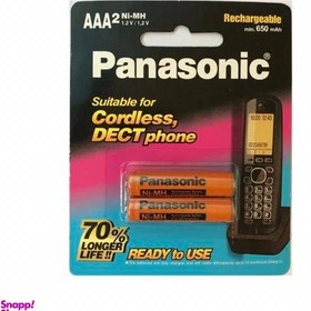 تصویر باتری تلفن بی سیم پاناسونیک مدل HHR-55AAAB بسته ۲ عددی 