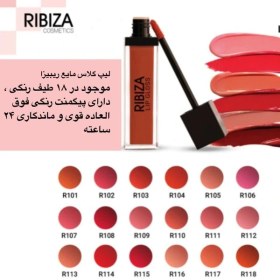 تصویر رژ لب مایع ریبیزا شماره 102 ribiza liquid lipstick no 102