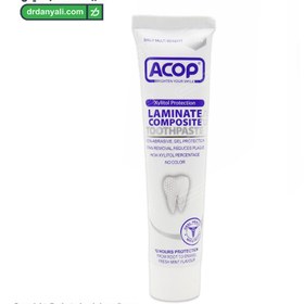 تصویر آکوپ خمیر دندان مخصوص دندانهای لمینیت و کامپوزیت Acop Laminate + Composite Toothpaste