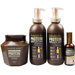 تصویر پک شامپو و ماسک مو پروتئین برزیلی کراتین کویین ۱۰۰۰ میل 