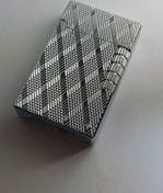 تصویر فندک سنگ بغل دیپونت سه بعدی رنگ ثابت سیلور 