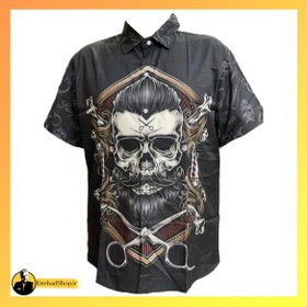 تصویر پیراهن آرایشگری طرح اسکلت 