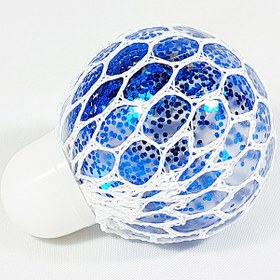 تصویر توپ ضد استرس چراغدار شفاف و دارای بست تور 