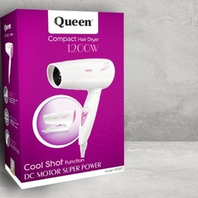 تصویر سشوار 1200وات تاشو کوئین HD320 (مسافرتی) Queen Compact Hair Druern 1200W HD320