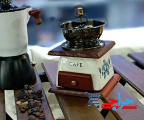 تصویر آسیاب دستی قهوه مخرن سرامیکی CAFE 
