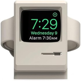 تصویر استند شارژ اپل واچ طرح مکینتاش Macintosh shaped iwatch stand 