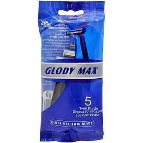 تصویر خودتراش مردانه 2 تیغ Glody Max مدل TS807N بسته 5 عددی 