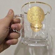 تصویر لیوان کار ورساچه لب طلایی 