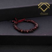 تصویر دستبند گارنت قرمز چیپسی نامنظم 