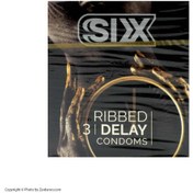 تصویر کاندوم تاخیری شیاردار 3 عددی مدل Ribbed Delay سیکس 