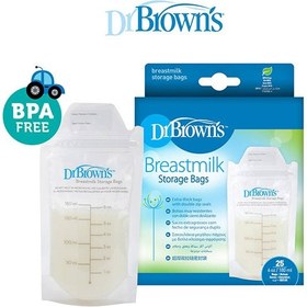 تصویر کیسه ذخیره شیر دکتر براون Dr brown's breast milk storage bag