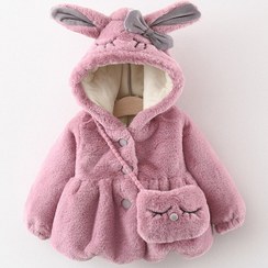 تصویر پالتو خز خرگوشی و کیف 068 - سایز ۶ ا Rabbit fur coat and bag Rabbit fur coat and bag