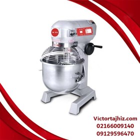 تصویر میکسر همزن قنادی 10 لیتری مارک ویکتور نقره ایی رنگ 