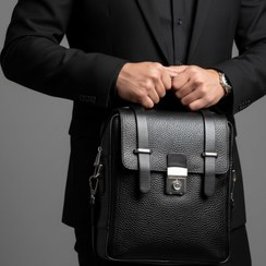 تصویر کیف دوشی چرم مردانه مدل رمز دار کد K1014 | چرم میخچی 