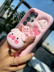 تصویر قاب عروسکی خوکی پاپ سوکتی A54 Case piggy Samsung A54