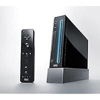 تصویر کنسول بازی نینتندو wii مشکی رنگ،بازسازی شده Nintendo Wii Console (Black) - (Renewed)