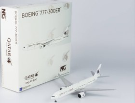 تصویر ماکت هواپیما بوئینگ 777 قطر | NG Models 1:400 Boeing 777-300ER Qatar Airways A7-BOC 