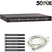 تصویر کابل کابل کشی اترنت 5 فوت - CGS SG250-50P 50-Port Gigabit PoE Switch - SG250-50P-K9-NA 