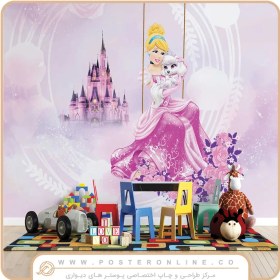 تصویر پوستر دیواری دخترانه پرنسس زیبا mt-83373 